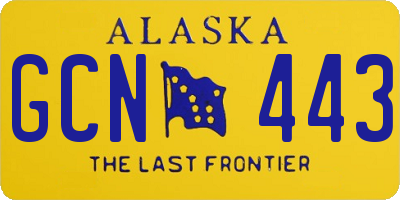 AK license plate GCN443