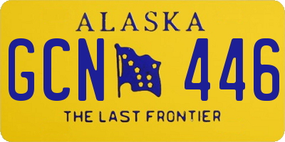 AK license plate GCN446