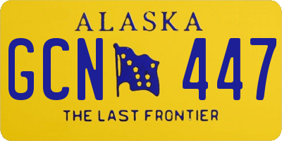 AK license plate GCN447