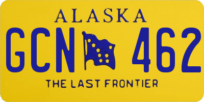 AK license plate GCN462