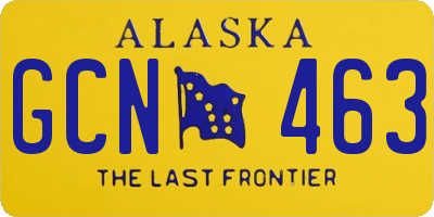 AK license plate GCN463