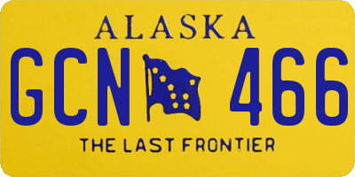 AK license plate GCN466