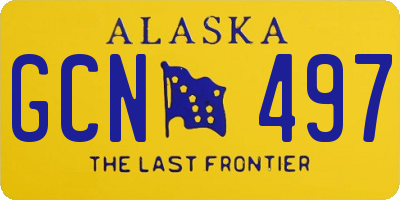 AK license plate GCN497