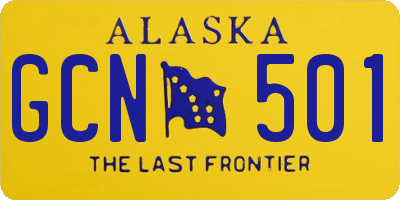 AK license plate GCN501