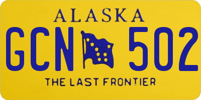 AK license plate GCN502