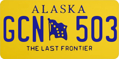 AK license plate GCN503