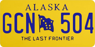 AK license plate GCN504