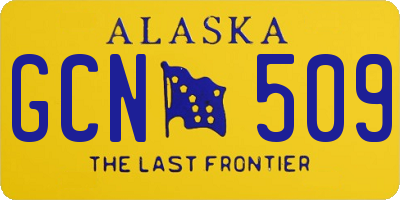 AK license plate GCN509