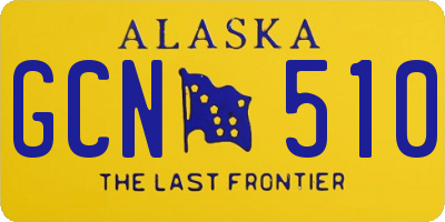 AK license plate GCN510