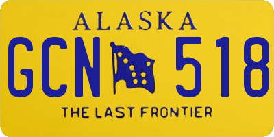 AK license plate GCN518