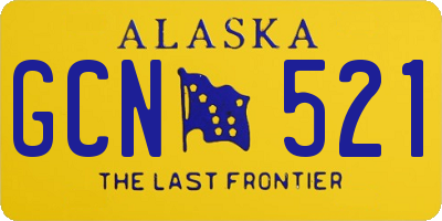 AK license plate GCN521