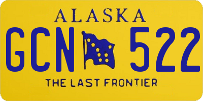 AK license plate GCN522