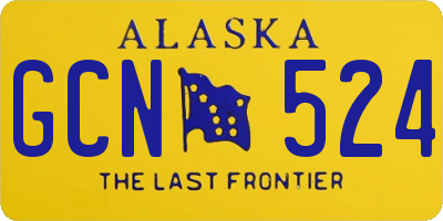 AK license plate GCN524