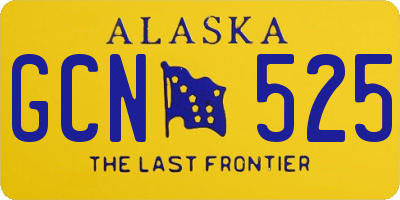 AK license plate GCN525