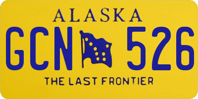 AK license plate GCN526