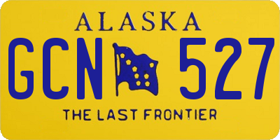 AK license plate GCN527