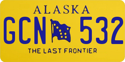 AK license plate GCN532