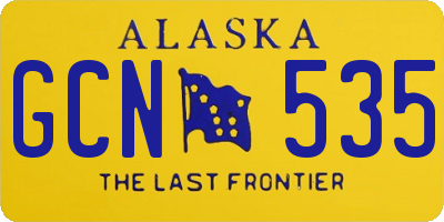 AK license plate GCN535
