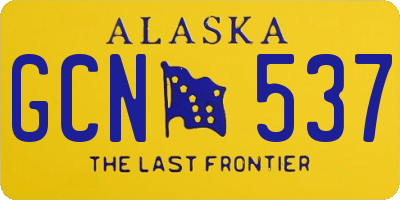 AK license plate GCN537