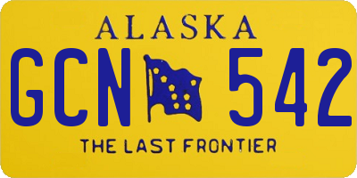 AK license plate GCN542