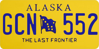 AK license plate GCN552