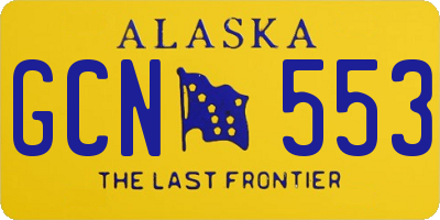 AK license plate GCN553