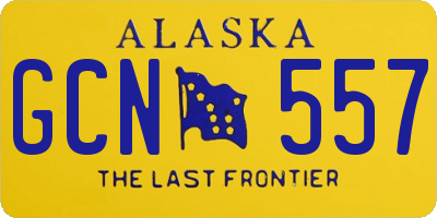 AK license plate GCN557