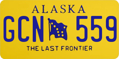 AK license plate GCN559