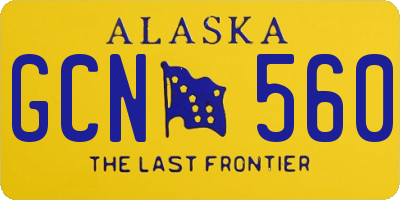 AK license plate GCN560