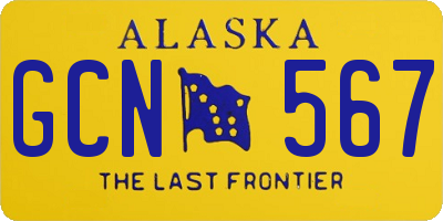 AK license plate GCN567