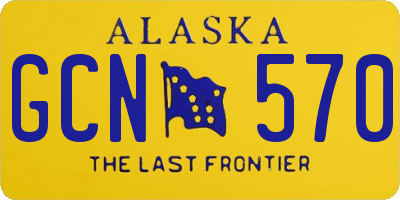 AK license plate GCN570