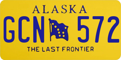 AK license plate GCN572