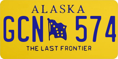 AK license plate GCN574