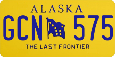AK license plate GCN575