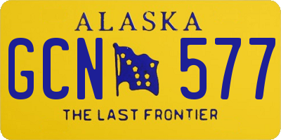 AK license plate GCN577