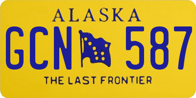AK license plate GCN587