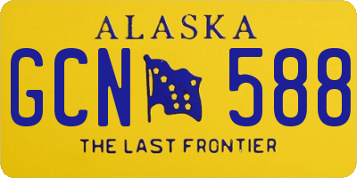 AK license plate GCN588