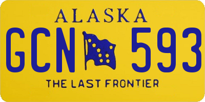 AK license plate GCN593