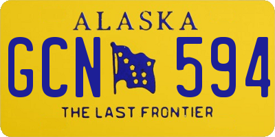 AK license plate GCN594