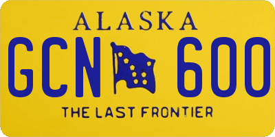 AK license plate GCN600