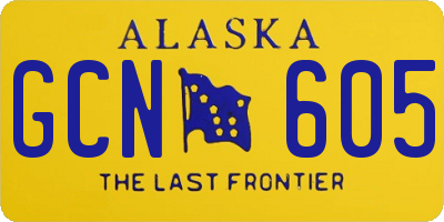 AK license plate GCN605