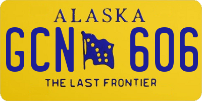 AK license plate GCN606
