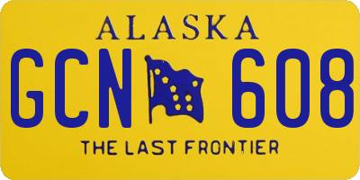 AK license plate GCN608