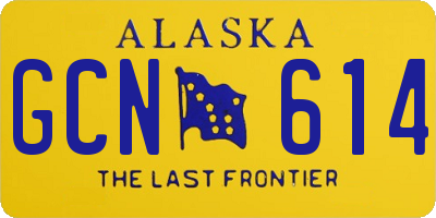 AK license plate GCN614