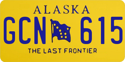 AK license plate GCN615