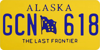AK license plate GCN618