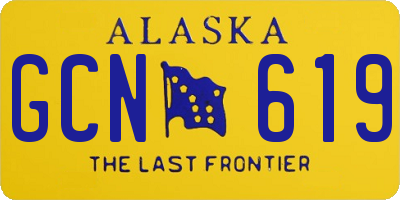 AK license plate GCN619