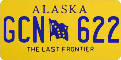 AK license plate GCN622
