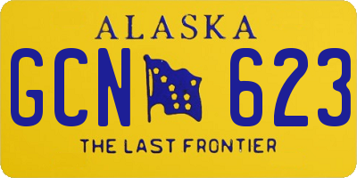 AK license plate GCN623