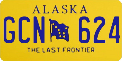 AK license plate GCN624